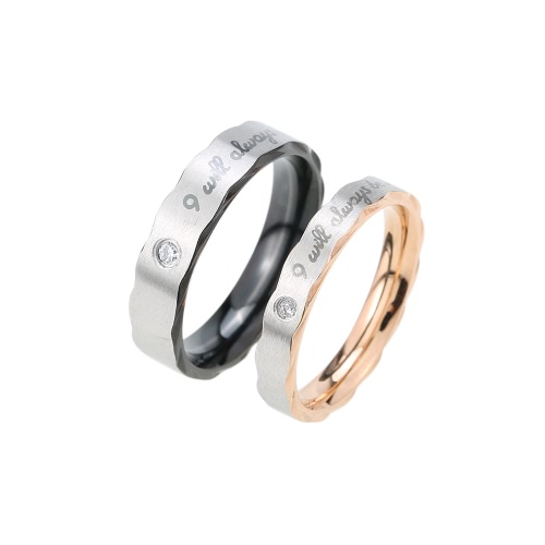 

Fashion Titanium Stainless Steel Jewelry Promise Blessing Women Men Wedding Lovers Couple Ring
