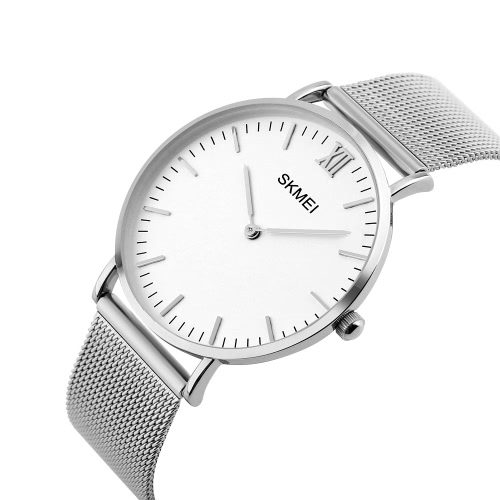 

SKMEI 3ATM Water-resistant Fashion Casual Watch Quartz Lover Watch Stainless Steel Wristwatch Men Women