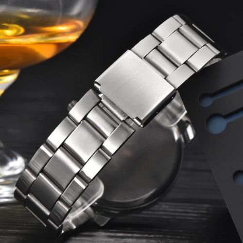 

Luxury Fashion Stainless Steel Quartz Analog Gear Dial Pointer Unisex Wrist Watch for Lovers