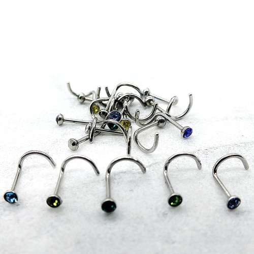 

10Pcs Women Round Nose Nails Personality Fashion Stainless Steel Body Pierced Jewelry