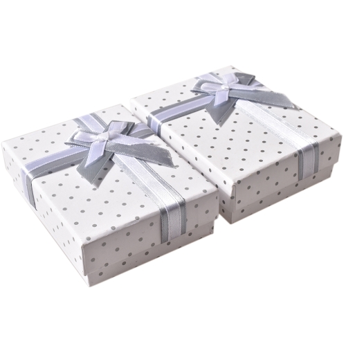 

Fashion Jewelry Packaging Necklace Ring Bracelet Polka Dots Bow Gift Box