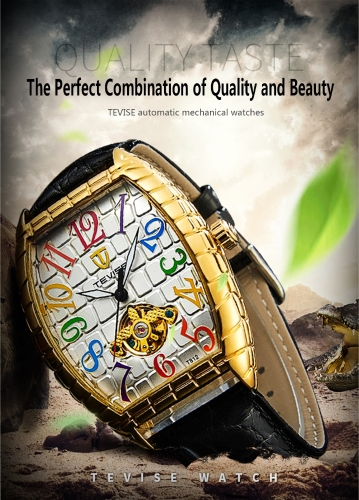 

TEVISE Fshion Casual Men Watches Mechanical Male Watch 3ATM Water-resistant Luminous Wristwatch Time Display