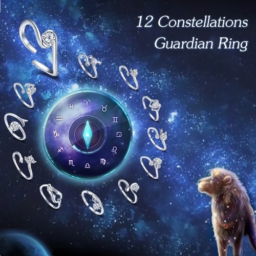 12 Constellations Exquisite Glistening Retro Lovers Ring Women Ancient Elegant Attractive Zinc Alloy Finger Ring
12 Constellations Exquisite Glistening Retro Lovers Ring Women Ancient Elegant Attractive Zinc Alloy Finger Ring
