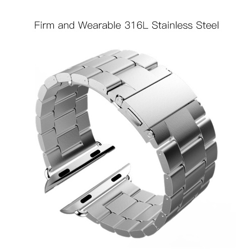 

38/42mm Stainless Steel Elegant Watchband Metal Luxury Watch Band with Connector for Apple