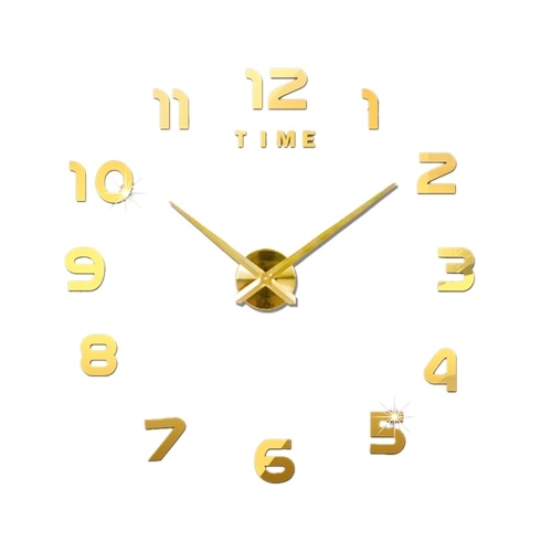 

DIY Wall Clock Frameless 3D Mirror Wall Clock