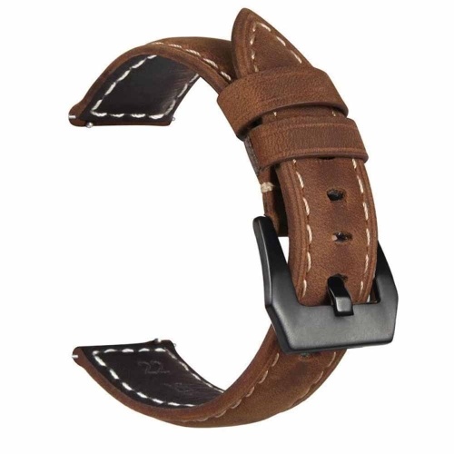 

For Samsung Galaxy Watch Premium Vintage Crazy Horse Genuine Leather Strap