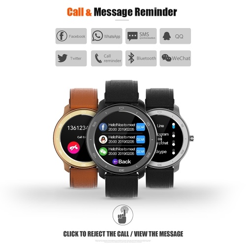 

1.28'' Smart Watch IP68 Water-resistance Full Touch Screen Quick Wrist-up Display Multifunction Fitness Tracker with Heart Rate & Blood Pressure Monitor Female Function Remote Camera Notification for Android & iOS