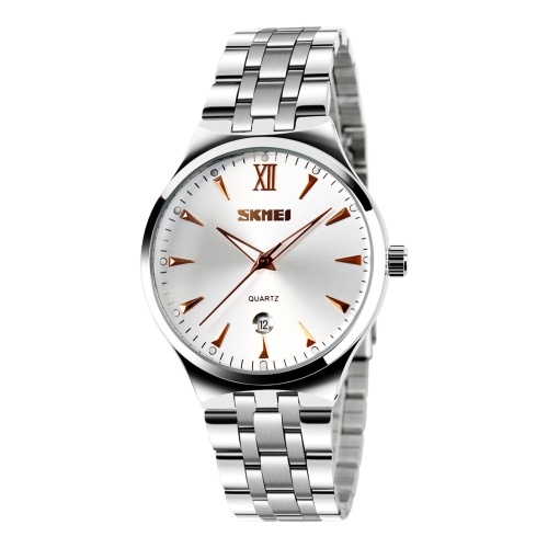 

SKMEI Couple Watch Quartz Wristwatch for Men Women Time Calendar Display Luminous Pointer 3ATM Water Resistant Sports Watch Female Fashion Wristband Male Business Watches