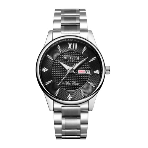 

WLISTH S901 Stylish Classic Couple Watch Multifunctional His and Hers Quartz Wrist Watch Business Casual Dress Watch for Men Women with Calendar/Luminous/30M Waterproof Stainless Steel Strap