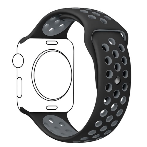 

Band for iWatch 38mm&42mm Breathable Silicone Replacement Sport Strap