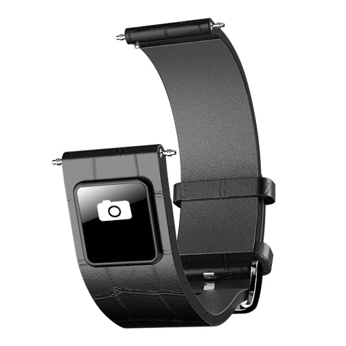 

Genuine Leather Watch Band with Touch Screen BT Water-Proof Smart Wristband