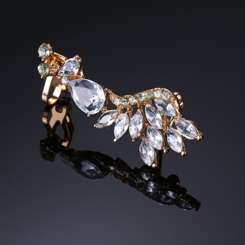 

Fashion Various Styles One Ear Gecko Wings Leaves Crystal Zircon Ear Studs Earrings Ear Clips