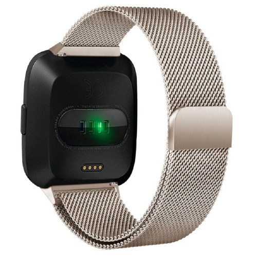 

Fitbit Versa Bands Stainless Steel Bracelet Strap with Unique Magnet Lock Accessories Bands for Women Bands for Men Wristbands for Fitbit Versa