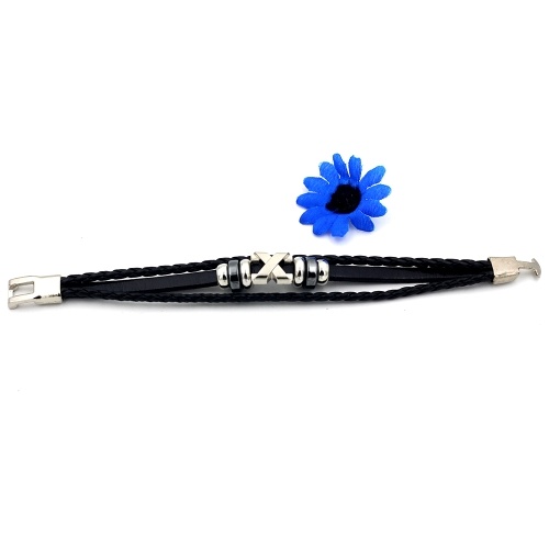 

Fashion Multi-layer Leather Rope Alloy Pendant Bead Woven Bracelet Casual Style for Male and Female