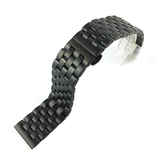 

Flat Curved Five-bead Stainless Steel Bracelet Steel Strap