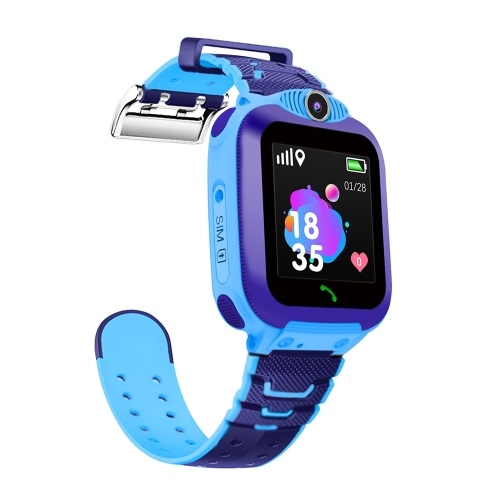 

TR5-1 2G Children Smart Watch with Micro SIM Card Slot 1.54inch Touching Screen Anti-lost Wrist Watch with GPS LBS Positioning SOS Calling Voice Chat Waterproof Weather for Children Kids Blue