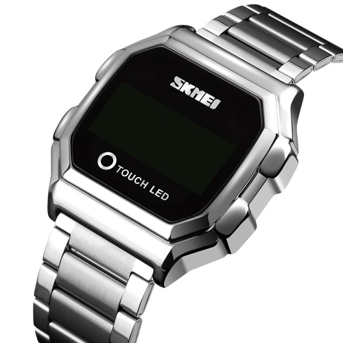 

SKMEI Men Digital Touch Watch Time Display Backlight 3ATM Waterproof Male Fashion Watches Wristband for Daily Life Business Men's Gifts