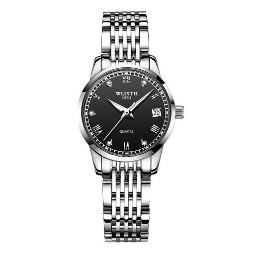 

WLISTH S931 Stylish Classic Couple Watch Multifunctional His and Hers Quartz Wrist Watch 30M Waterproof Business Casual Dress Watch for Men Women with Calendar/Luminous/Stainless Steel Strap