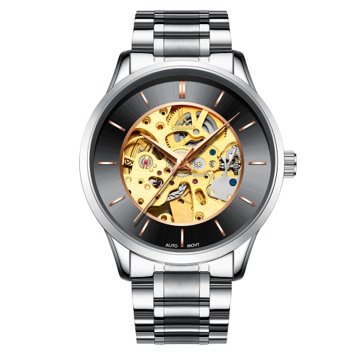 

IK COLOURING Luxury Skeleton Automatic Mechanical Men Watch