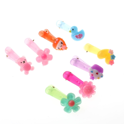 New Candy Color Cartoon Headwear Kids Hair Clip Barrette Cores Aleatórias Baby Girls Hair Ornament