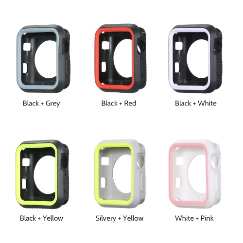 

Soft Silica Gel Watchcase Breakingproof Protective Watch Cover For Apple Watch 3/2