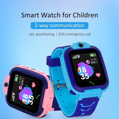 

TR5-3 Children Smart Watch 1.54-inch LCD Touchsreen IPX67 Waterproof 2-way communication ROM 32MB+RAM 32MB LBS Positioning 10W Camera Android OS Weather Alarm Activity Tracker Sports Smartwatch with Micro SIM Card Slot Silicone Strap Band