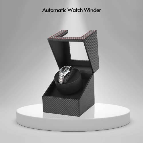 

Single Watch Winder with Super Quiet Motor Soft Pillow Dual Power Supply Methods Automatic Rotation Watch Display Box