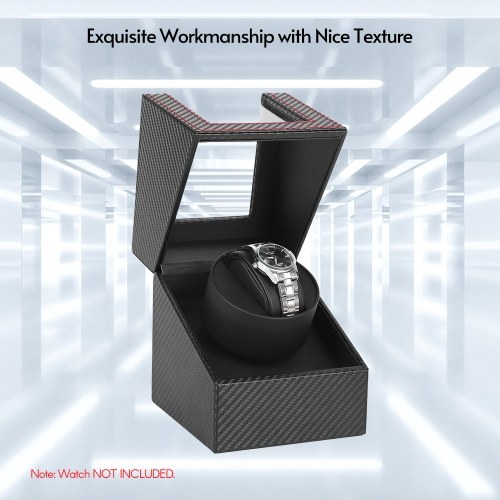 

Single Watch Winder with Super Quiet Motor Soft Pillow Dual Power Supply Methods Automatic Rotation Watch Display Box