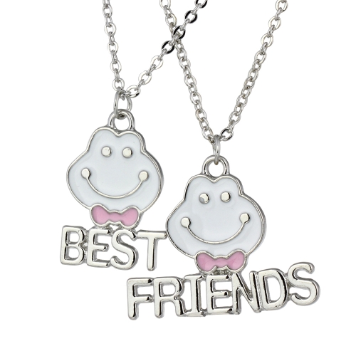 

2 Parts BEST FUCKING FRIENDS Broken Heart Pendants Puzzle Friendship Necklaces Set Gift