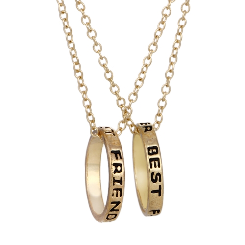 

2 Parts BEST FUCKING FRIENDS Broken Heart Pendants Puzzle Friendship Necklaces Set Gift