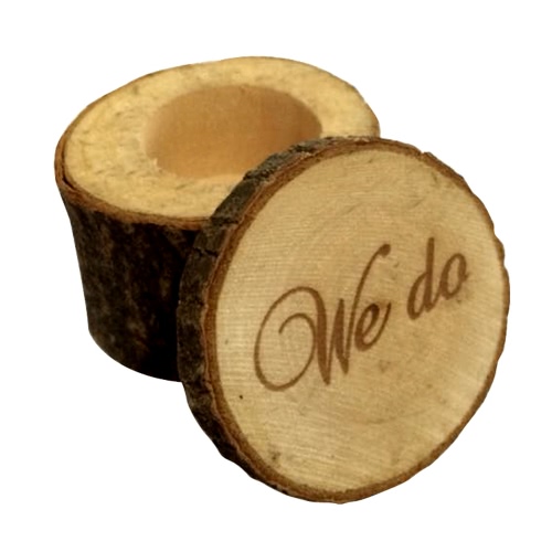 

Vintage Wooden Printed Chic Rustic Wedding Engagement Ring Bearer