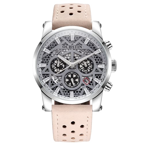 

Men's Skeleton Waterproof Calendar Quartz Watch