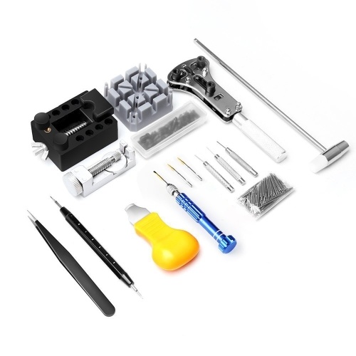 

112PCS Watch Repair Tool Kit Домашний чехол для снятия открыток Отвертка Пружинный ремешок для ремешка для часов Ссылка на наручные часы Ремонт многофункционального набора инструментов