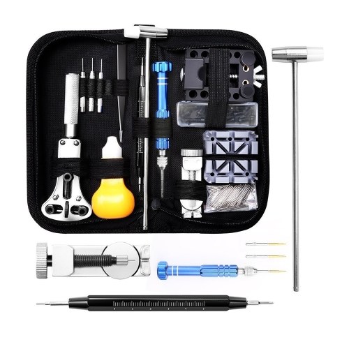 112PCS Watch Repair Tool Kit Домашний чехол для снятия открыток Отвертка Пружинный ремешок для ремешка для часов Ссылка на наручные часы Ремонт многофункционального набора инструментов