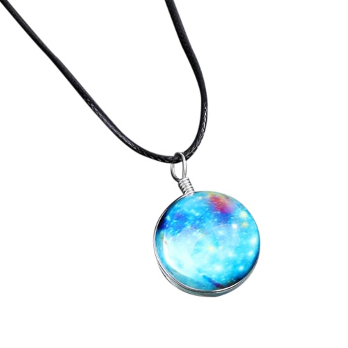 

Hot Fashion Jewelry Starry Crystal Ball Necklace Star Pendant Galaxy Pattern Beautiful Dreamy Mysterious