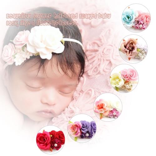 New Children Beautiful Hair Crown Flower Diadem Hairband for Baby Girls Beach Photo Prop