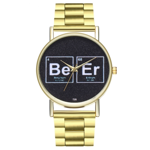 

Luxury Bracelets Fashion Women Men Watch Simple Golden Stainless Steel Strap Bracelet Analog Quartz Wrist Watch Relogio Feminino
