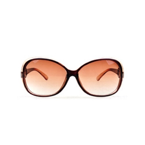 

Dark Brown Copper Film-rimmed Europe and American New Women Fashion Sunglasses Jade Texture Gradient Sun Glasses