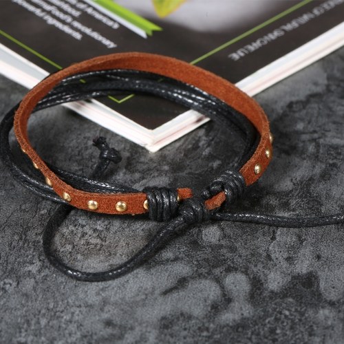 Fashion Jewelry Bracelet Unisex Braided Bracelet Retro Leather Bracelets 1#