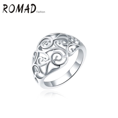 

ROMAD Metal Copper Gold Plated Hollow Ring