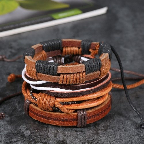 Fashion Jewelry Bracelet Unisex Braided Bracelet Retro Leather Bracelets 1#