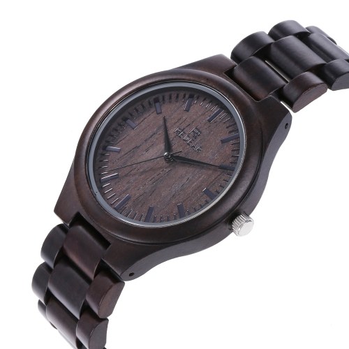 

Men's Bamboo Wooden Watch REDEAR Wood Watch with Leather Strap Analog Quartz Lightweight Casual Watches Wristwatch