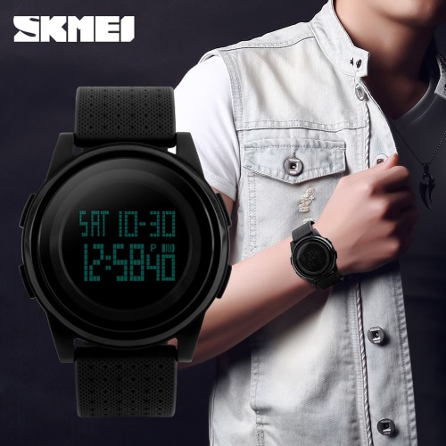 Skmei 5atm Water Resistant Fashion Digital Casual Sports Wrist Watch