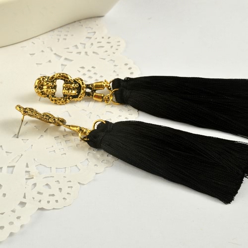 Fashion Popular Retro Bohemian Style Long Tassel Drop Earrings For Women Travel Vintage Jewelry