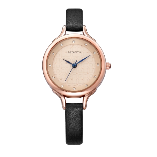 REBIRTH Fashion Casual Quartz Watch Life Water-resistant Watch Women Relógios de pulso Feminino