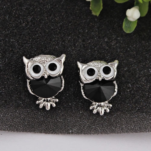 

Fashion Naughty Owl Crystal Rhinestone Sparkle Cubic Zirconia Ear Studs Earrings