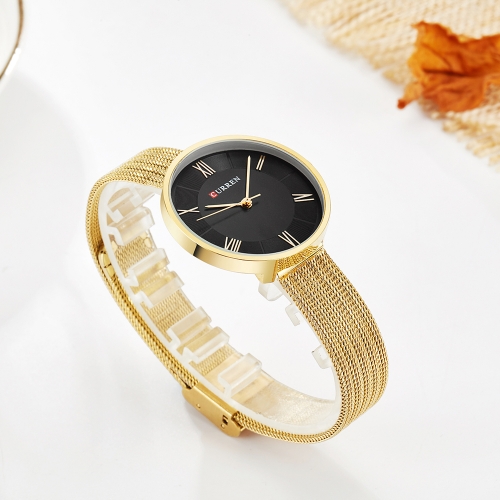 

CURREN Fashion Luxury Stainless Steel Women Watches Quartz 3ATM Water-resistant Woman Casual Simple Wristwatch Relogio Feminino