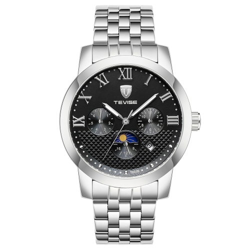 

TEVISE Fashion Business Automatic Men Watches 3ATM Water-resistant Steel Mechanical Luminous Man Wristwatch Relogio Musculino Moon