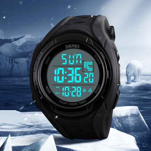 

SKMEI Sport Digital Watch 5ATM Водонепроницаемые мужские часы Подсветка Наручные часы Time / Week / Alarm / Date / Chrono