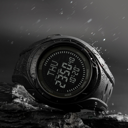SKMEI Men's 5ATM Water-resistant E-Compass LED Electronic Watch Outdoor Sports Digital Watches Backlight Alarm / Stopwatch / Count